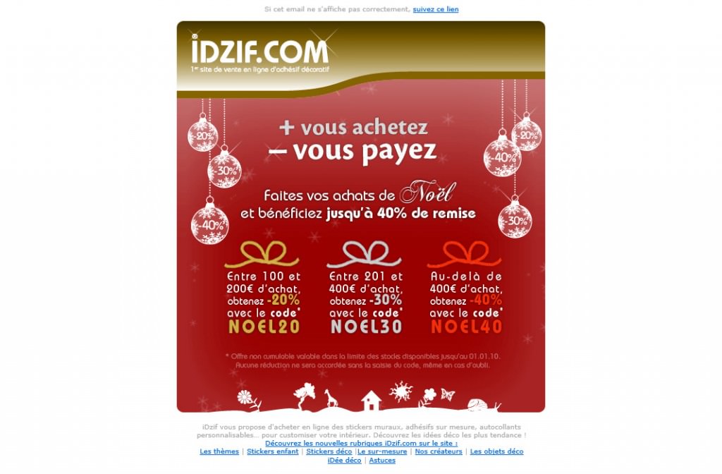 iDzif - Promos de Noël iDzif - Promos de Noël