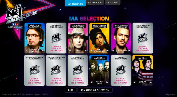 Jeu NRJ Music Awards 2008 Jeu NRJ Music Awards 2008