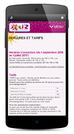 Sites internet sur smartphone