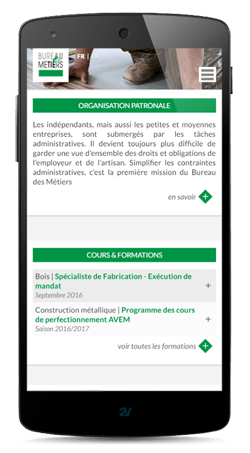 Webdesign sur smartphone