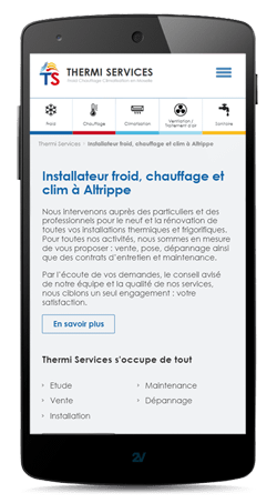 Sites internet sur smartphone Création Sites internet smartphone