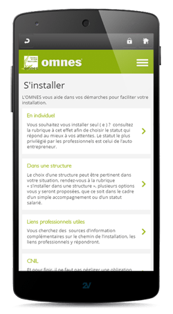 Sites internet sur smartphone