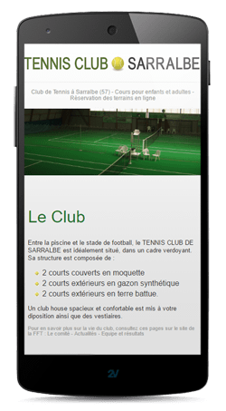 Sites internet sur smartphone